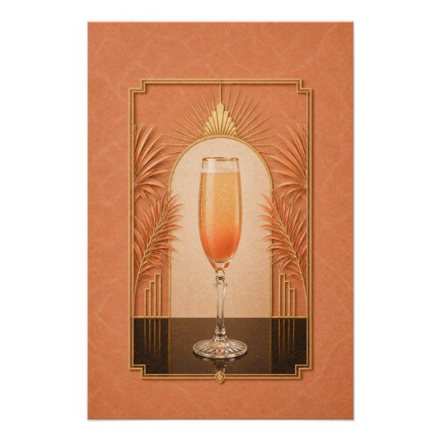Bellini Art Deco Poster | Bar Kunst (Vorderseite)