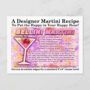 Bellini Martini Rezept Postkarte