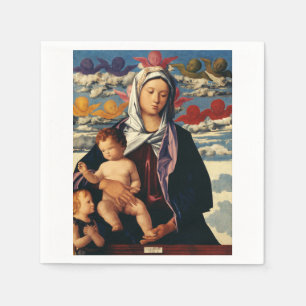 Bellinis Jungfrau und Kind High-Fidelity Fine Art Serviette