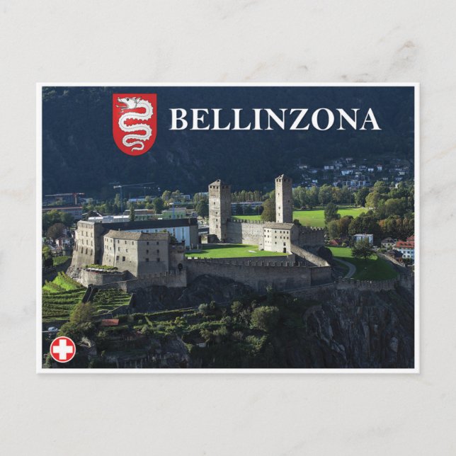 Bellinzona - Schweiz Postkarte (Vorderseite)