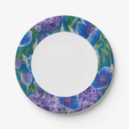 Bellisima Hydrangeas Papierplatte Pappteller