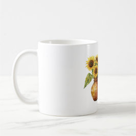 Bellissima (beautiful) Sunflowers in Vase Kaffeetasse