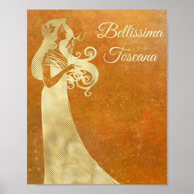 *~* Bellissima Toscana Italienische Sprache Toskan Poster (Vorne)