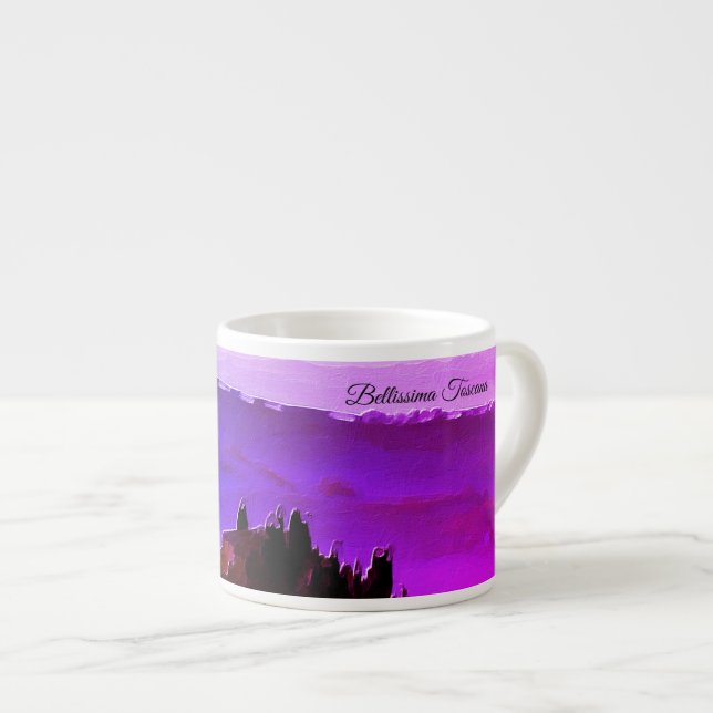 *~* Bellissima Tuscana Italienische Sprache Toskan Espressotasse (Vorderseite Rechts)