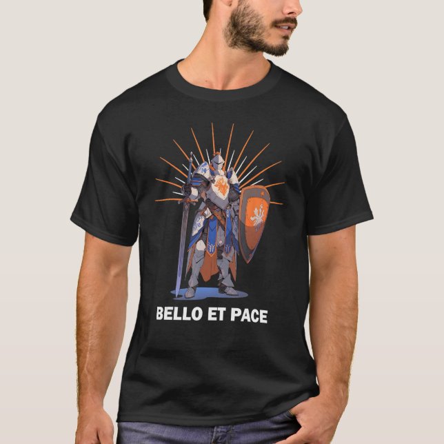 BELLO ET PACE Knights Templar Motto T-Shirt (Vorderseite)
