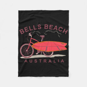 Bells Beach Australien Surfbrett Fahrrad Surfer Fleecedecke