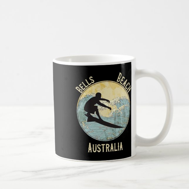 Bells Beach Australien Surfen Distressed  Kaffeetasse (Rechts)