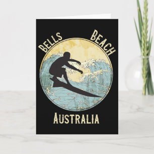 Bells Beach Australien Surfen Distressed Karte