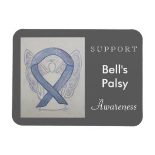 Bell's Palsy Awareness Ribbon Angel Custom Magnet
