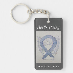Bell's Palsy Awareness Silver Ribbon Schlüsselanhä Schlüsselanhänger