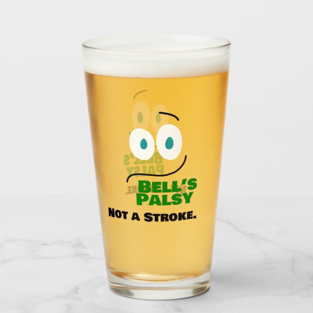 Bell's Palsy — kein Schlaganfall — Glas (Rückseite (gefüllt))