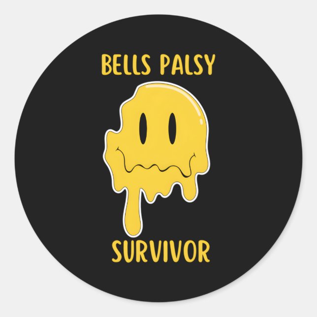 Bells Palsy Survivor Gesichtslähmung Bells Palsy Runder Aufkleber (Vorderseite)
