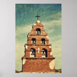 Belltower Mission San Miguel Arcangel Poster