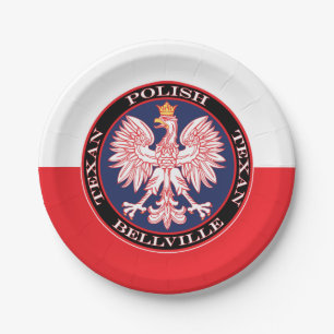 Bellville Round Polish Texan Pappteller