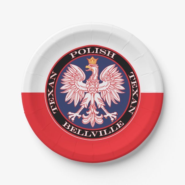 Bellville Round Polish Texan Pappteller (Vorderseite)