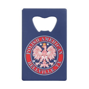Bellville Texas Polnisch-Amerikanischer Adler Geldbeutel Flaschenöffner