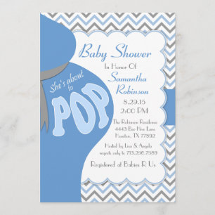 Belly Bump Sie ist im Begriff, POP Dusche Einladun Einladung