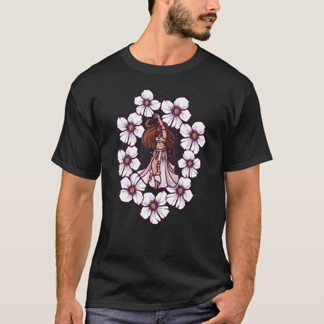 Belly Dancer Artwork Hibiscus T-Shirt (Vorderseite)