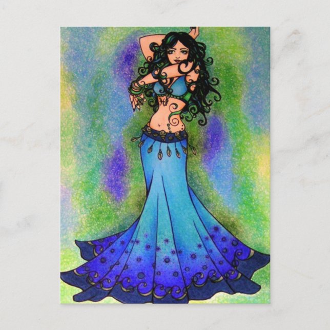 Belly Dancer Birthday Cards Postkarte (Vorderseite)