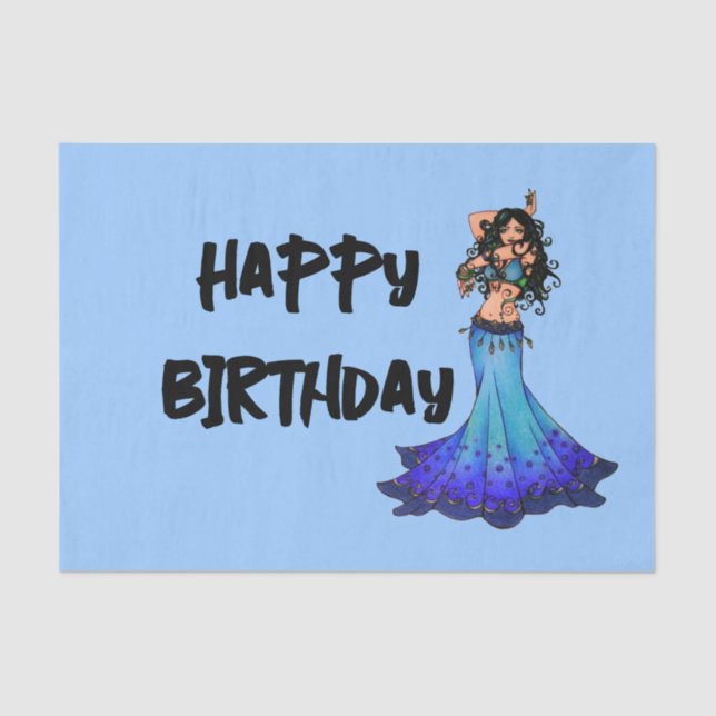 Belly Dancer Birthday Cards Seidenpapier (Vorderseite)