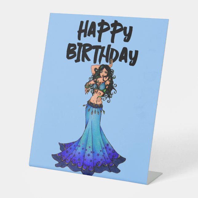 Belly Dancer Birthday Sockelschild (Vorderseite)
