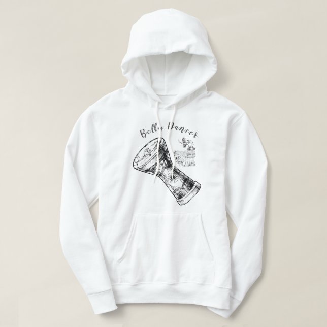 Belly Dancer Darbuka Drum Basic Hooded Sweatshirt (Design vorne)