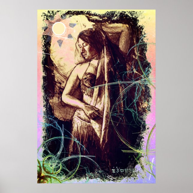 Belly Dancer für Frauen mit Star Poster (Vorne)