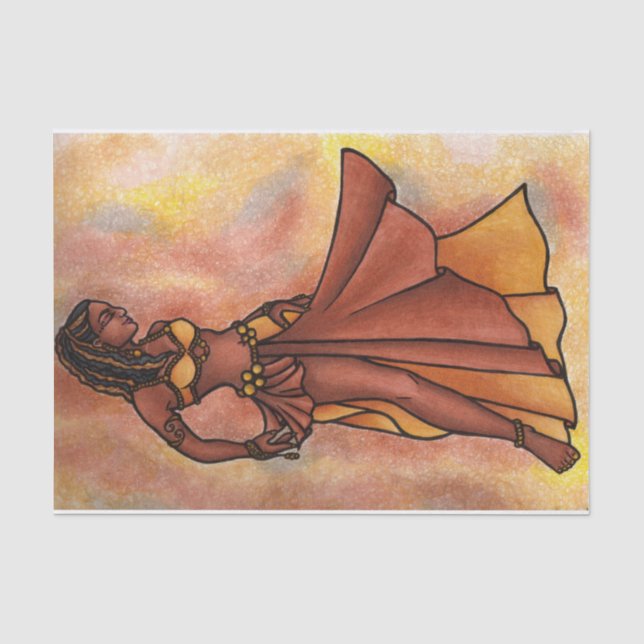 Belly Dancer Goddess Einladung Seidenpapier (Vorderseite)