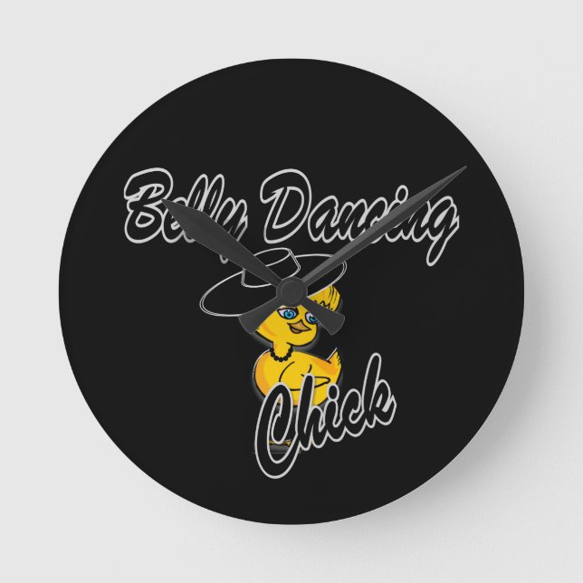 Belly Dancing Chick #4 Runde Wanduhr (Vorderseite)