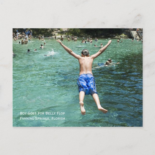 Belly Flop Postcard Postkarte (Vorderseite)