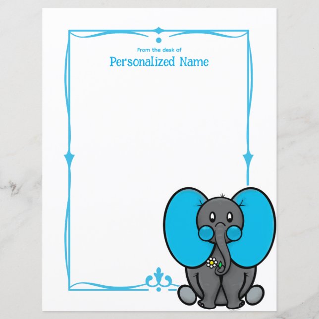 Belly Phant Blue, unausgekleidetes Blatt (Vorderseite)