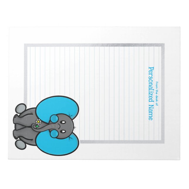 Belly Phant Gray Lined Notizblock (Vorderseite)