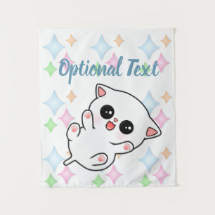 Belly Rub Time Kitten Wandteppich