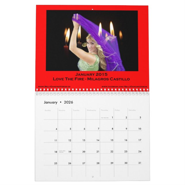 Bellydance Kalender 2015 (Jan 2026)