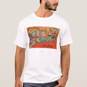 Belmar, New-Jersey - große Buchstabe-Szenen T-Shirt