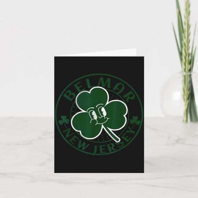 Belmar New Jersey Irish Shamrock Nj Retro Souvenir Karte (Vorderseite)