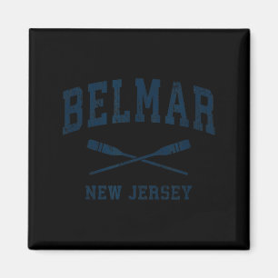 Belmar New Jersey Vintage-nautische Paddel Sport Magnet