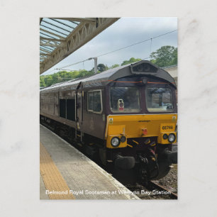 Belmond Royal Scotsman im Bahnhof Wemyss Bay an ei Feiertagspostkarte