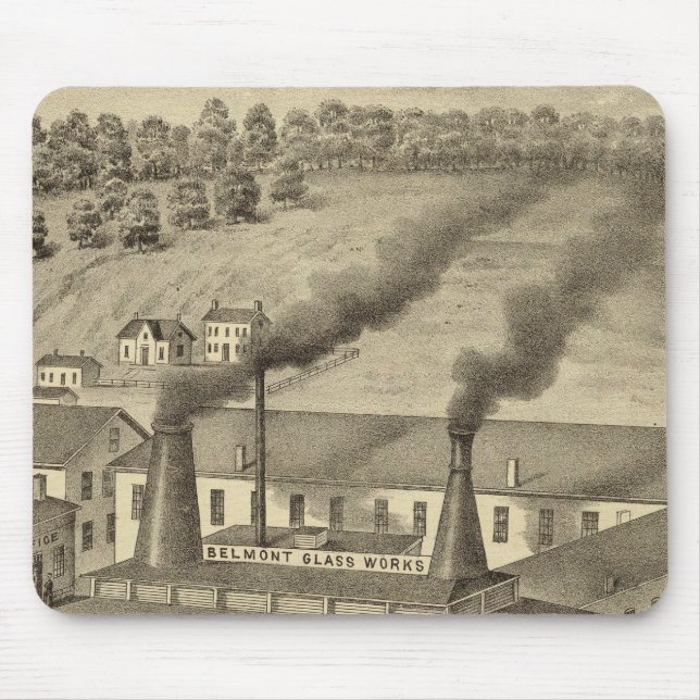 Belmont Glass Works, Bellaire, Ohio Mousepad (Vorne)