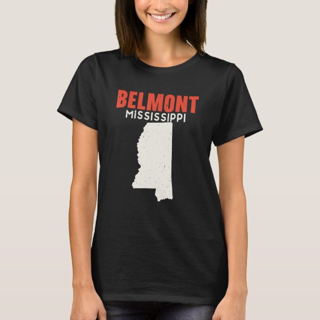 Belmont Mississippi USA Staat America Travel Missi T-Shirt (Vorderseite)