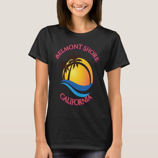 Belmont Shore Beach Surf  California T-Shirt (Vorderseite)