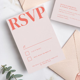 Belmont Typografy Wedding RSVP Karte