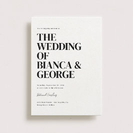Belmont Vertical Wedding Einladung