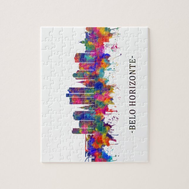 Belo Horizonte Brazil Skyline Puzzle (Vertikal)