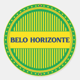 Belo Horizonte City Pride – Brazilian Identity Runder Aufkleber