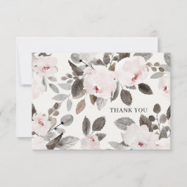 Belogene rosa Rosen Danke-Karte Dankeskarte