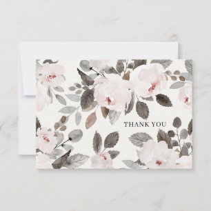 Belogene rosa Rosen Danke-Karte Dankeskarte