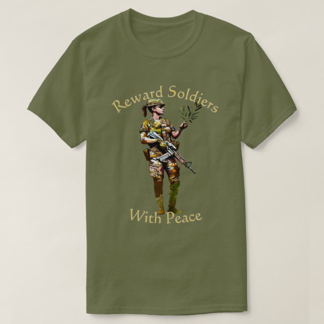Belohnung Soldaten mit Peace 002 T - Shirt (Design vorne)