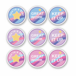 Belohnung und Förderung Aufkleber