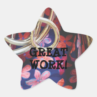 Belohnungsaufkleber für Französisch-Horn Stern-Aufkleber